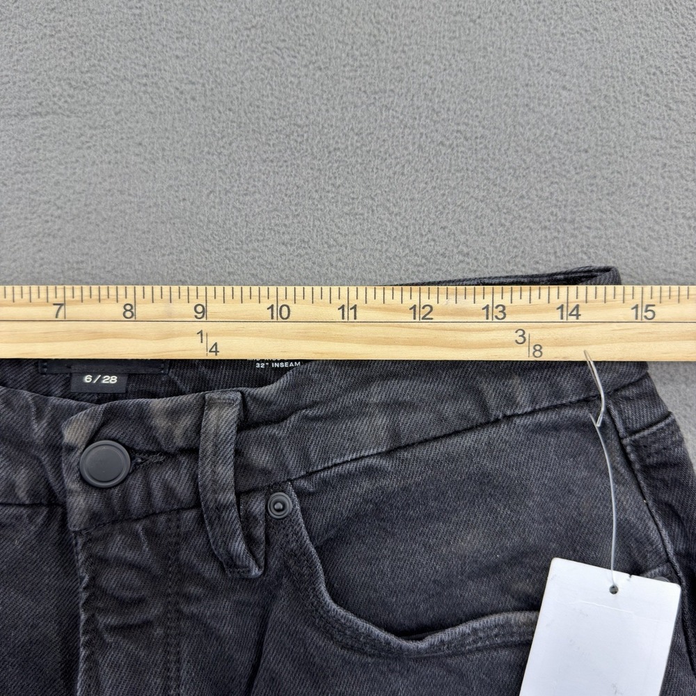 Good American Good 90s Mid Rise Jeans Sz 6 Black Baggy Vintage Inspired NWT 32" - Picture 10 of 16